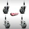 Service Caster 3.5'' SS Gray Poly Wheel Swivel 7/8'' Expanding Stem Caster Set 2 Brakes, 4PK SCC-SSEX20S3514-PPUB-2-TLB-2-78 - alternate 2